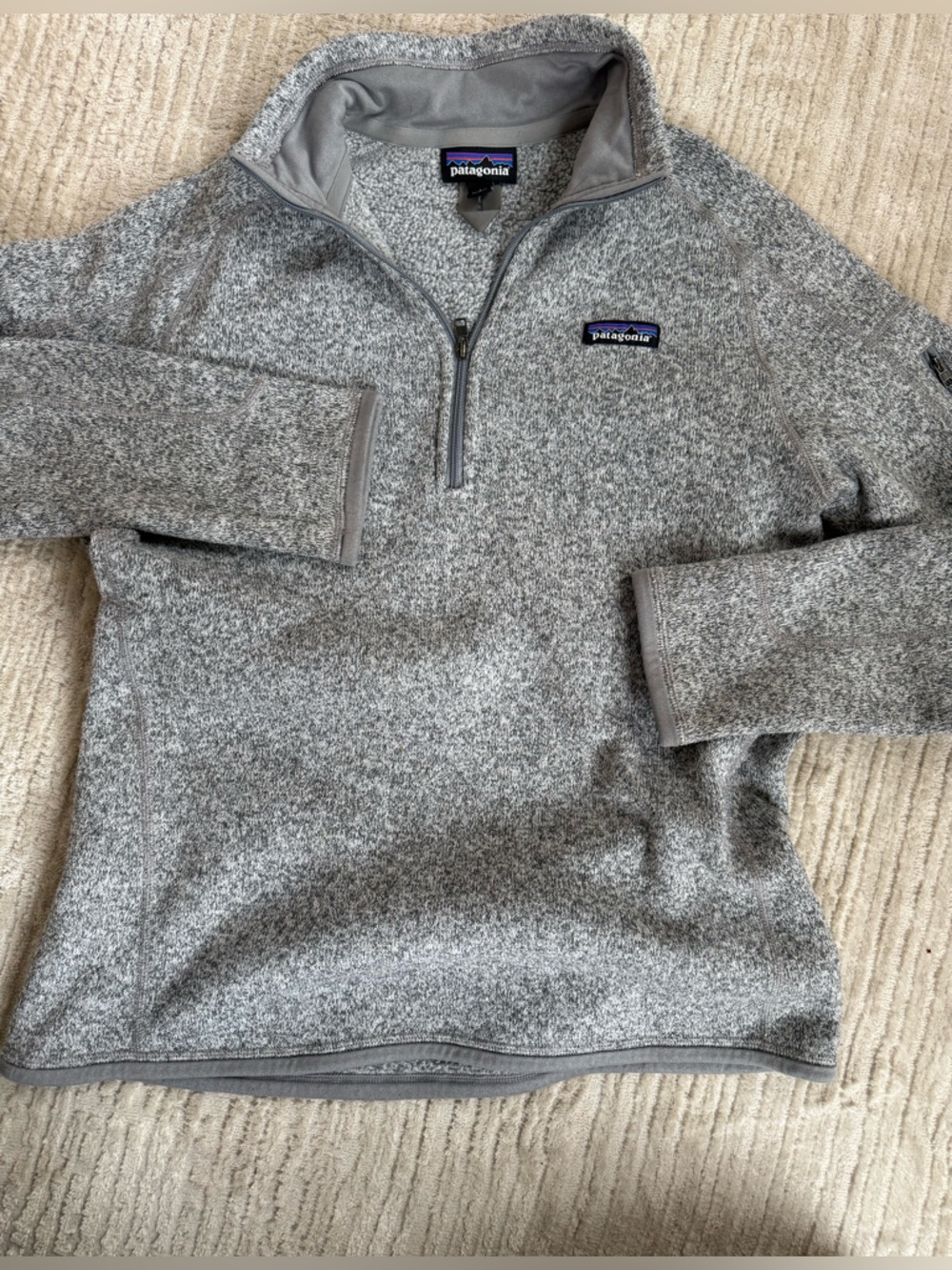 Patagonia Better Sweater Heather Gray Quarter-Zip Fleece Pullover